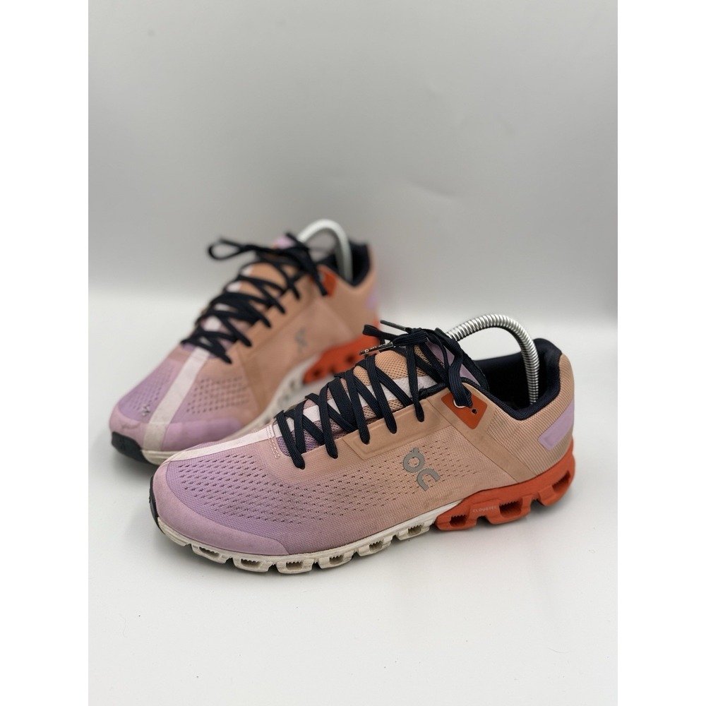 On Cloud Cloudflow Rose Fiji Running Shoes Women Size 8.5 Purple Orange Comfort